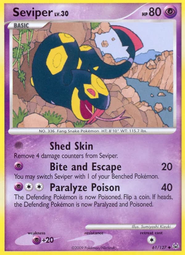 Platinum Seviper card front, 61/127