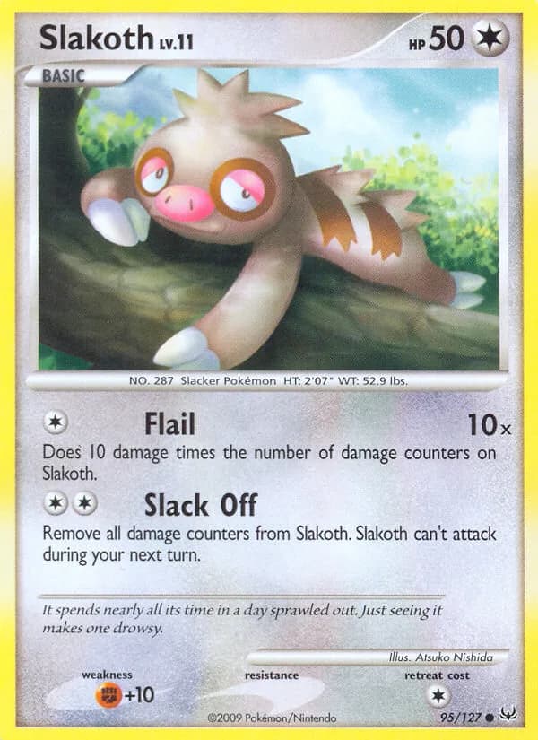 Platinum Slakoth card front, 95/127