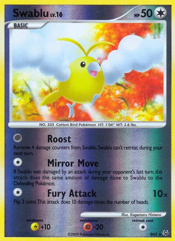 Platinum Swablu card front, SH5/127