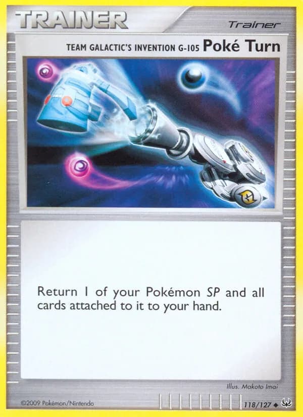 Platinum Team Galactic's Invention G-105 Poké Turn card front, 118/127