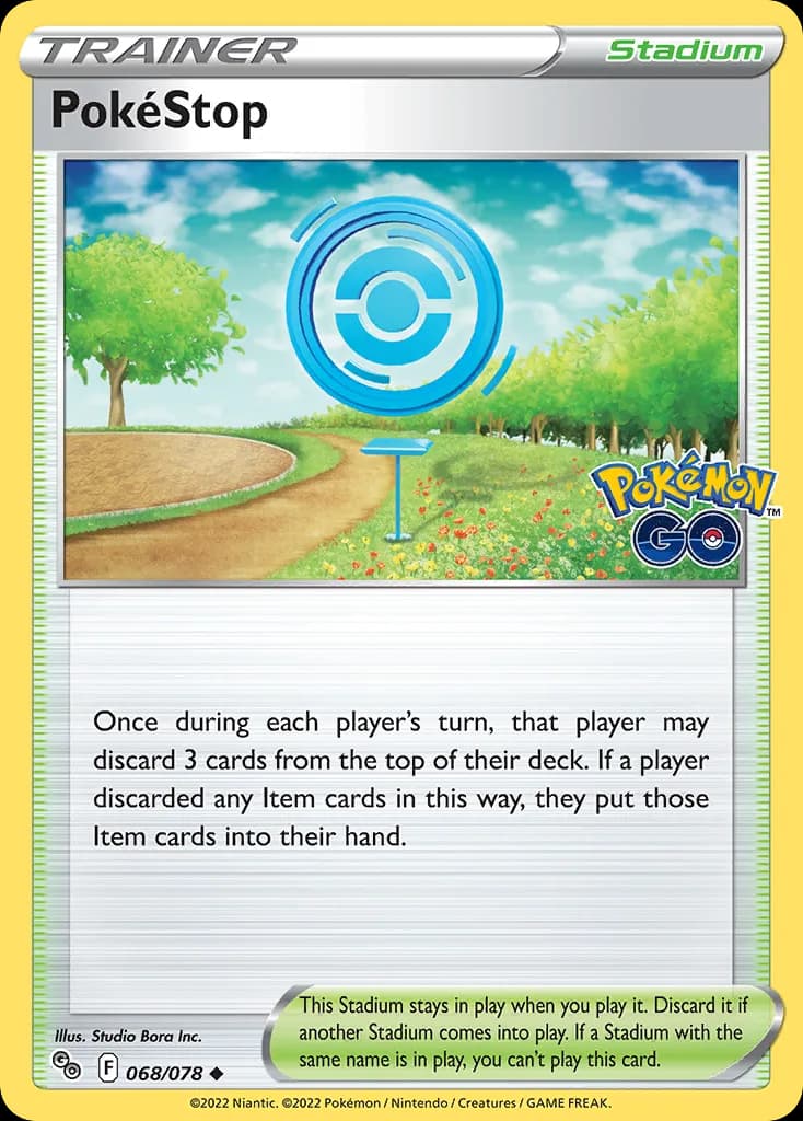 Pokémon GO PokéStop card front, 68/78
