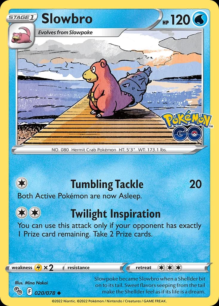 Pokémon GO Slowbro card front, 20/78