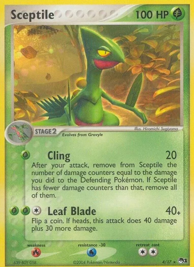 Sceptile card front, POP Series 1 4/17