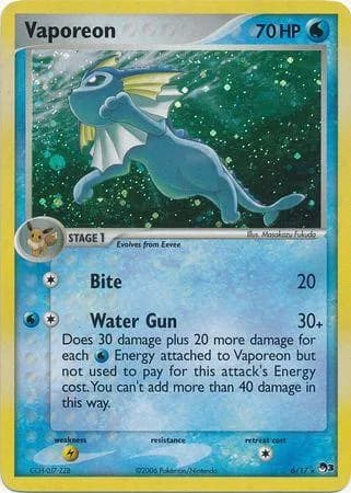 Vaporeon card front, POP Series 3 6/17