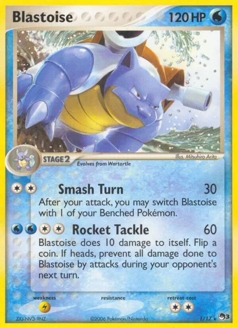 Blastoise card front, POP Series 3 1/17
