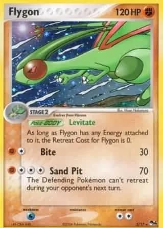 Flygon holo card front, POP Series 4 3/17