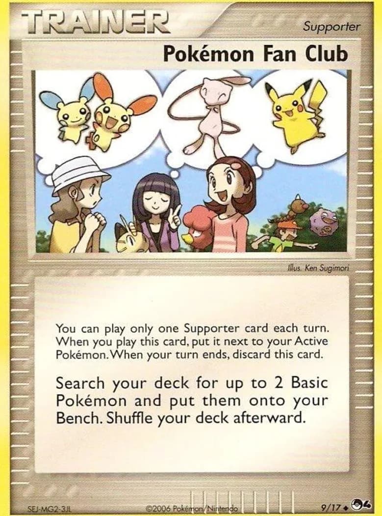 Pokémon Fan Club card front, POP Series 4 9/17