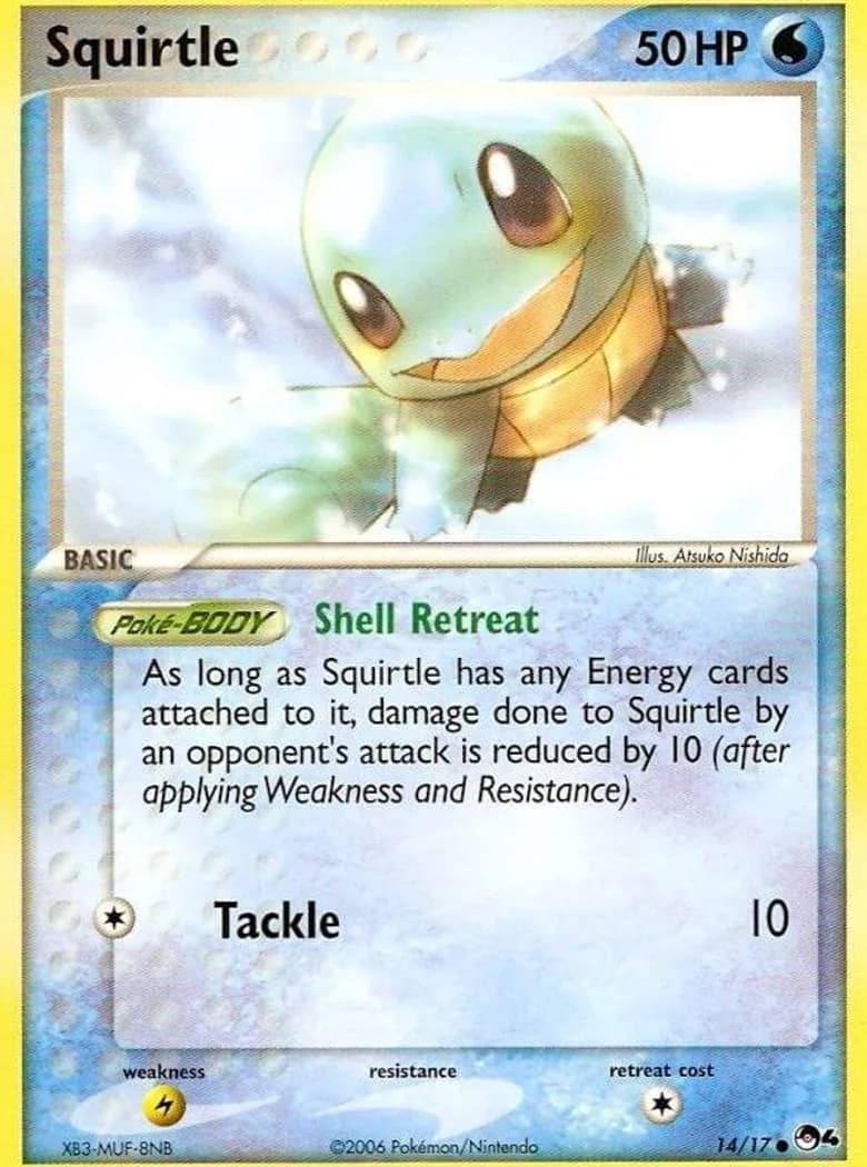 Squirtle card front, POP Series 4 14/17