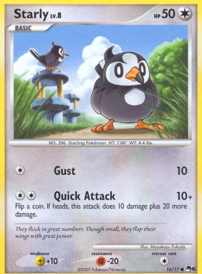 Starly card front, POP Series 6 16/17
