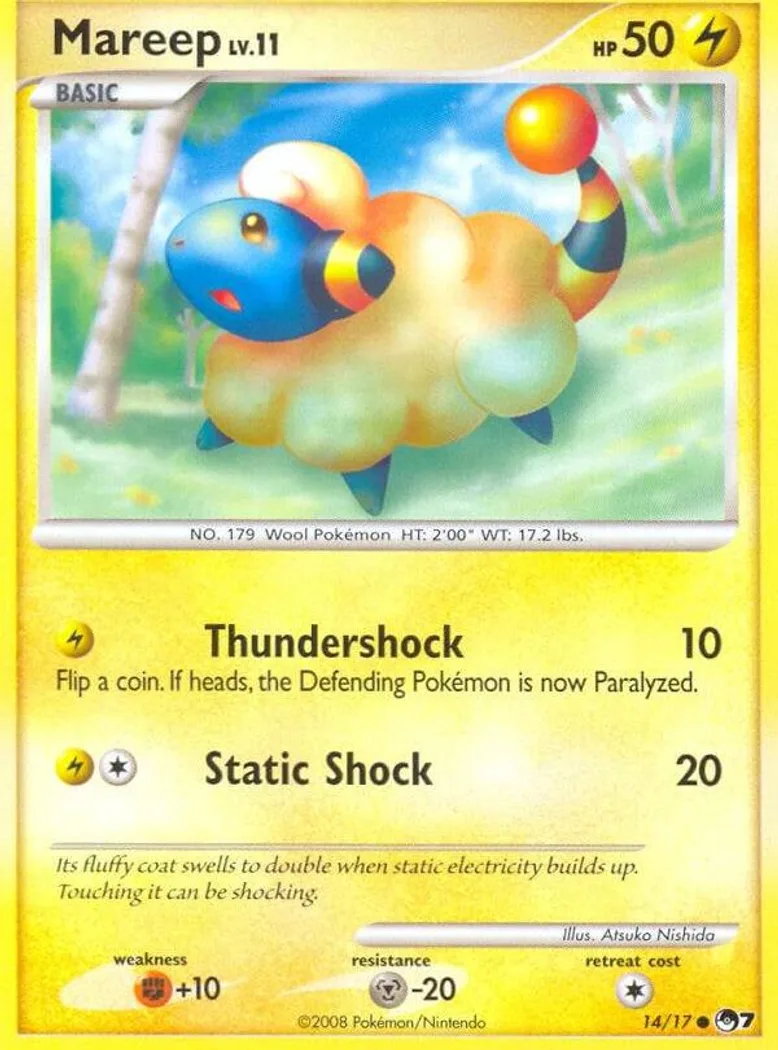 Mareep card front, POP Series 7 14/17