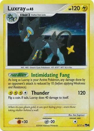Luxray holo card front, POP Series 8 3/17