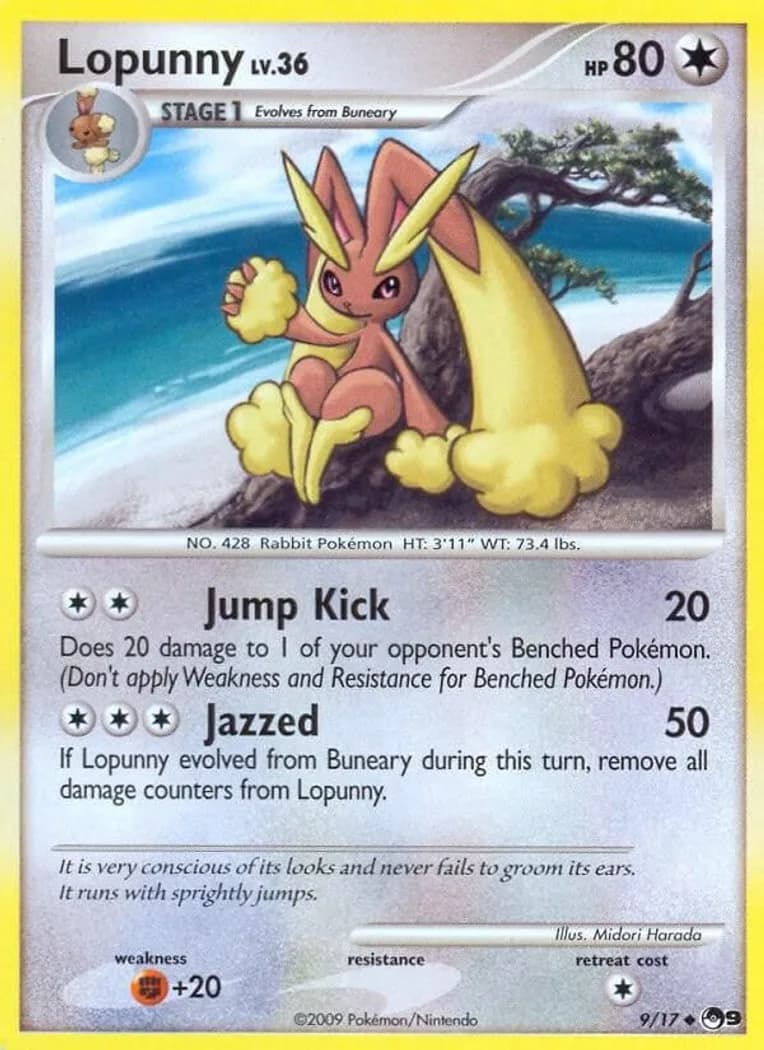 Lopunny card front, POP Series 9 9/17