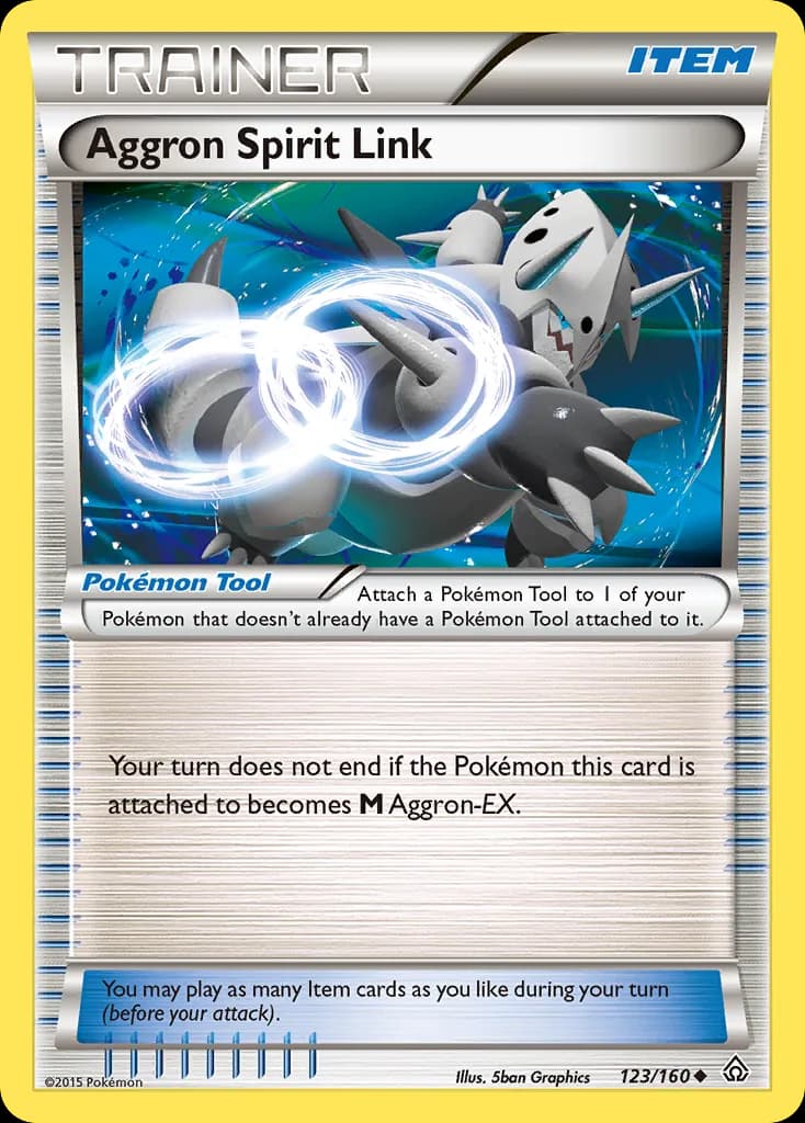 Primal Clash Aggron Spirit Link card front, 123/160