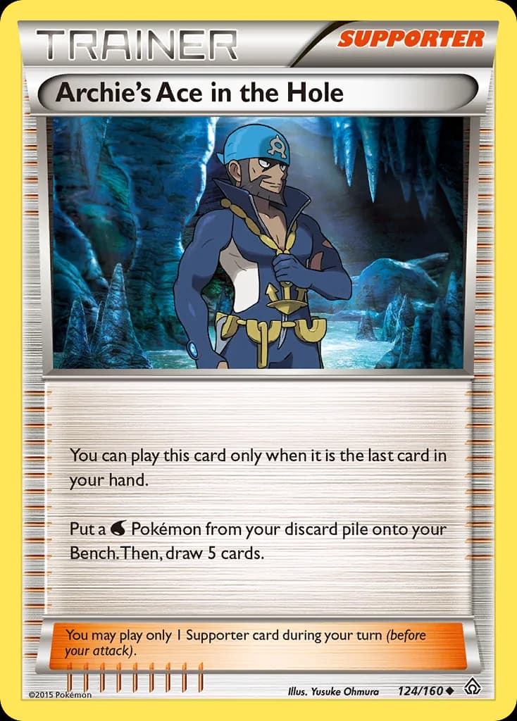 Primal Clash Archie's Ace in the Hole card front, 124/160