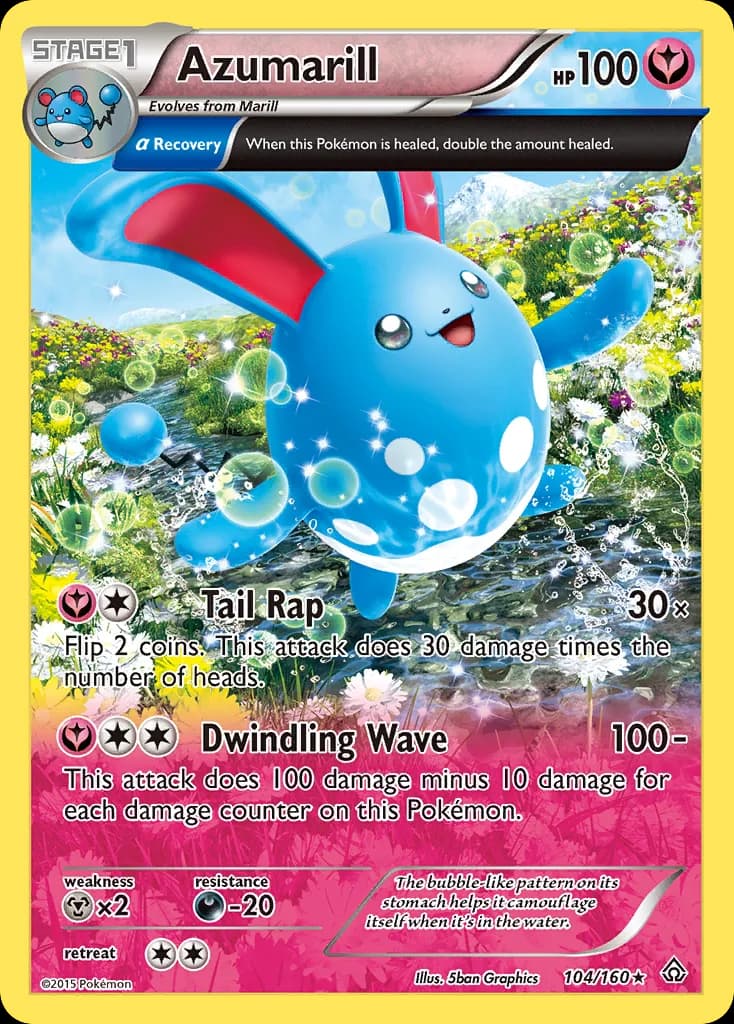 Primal Clash Azumarill card front, 104/160