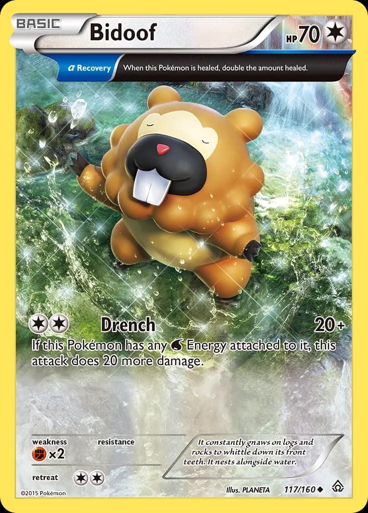 Bidoof card front, Primal Clash 117/160