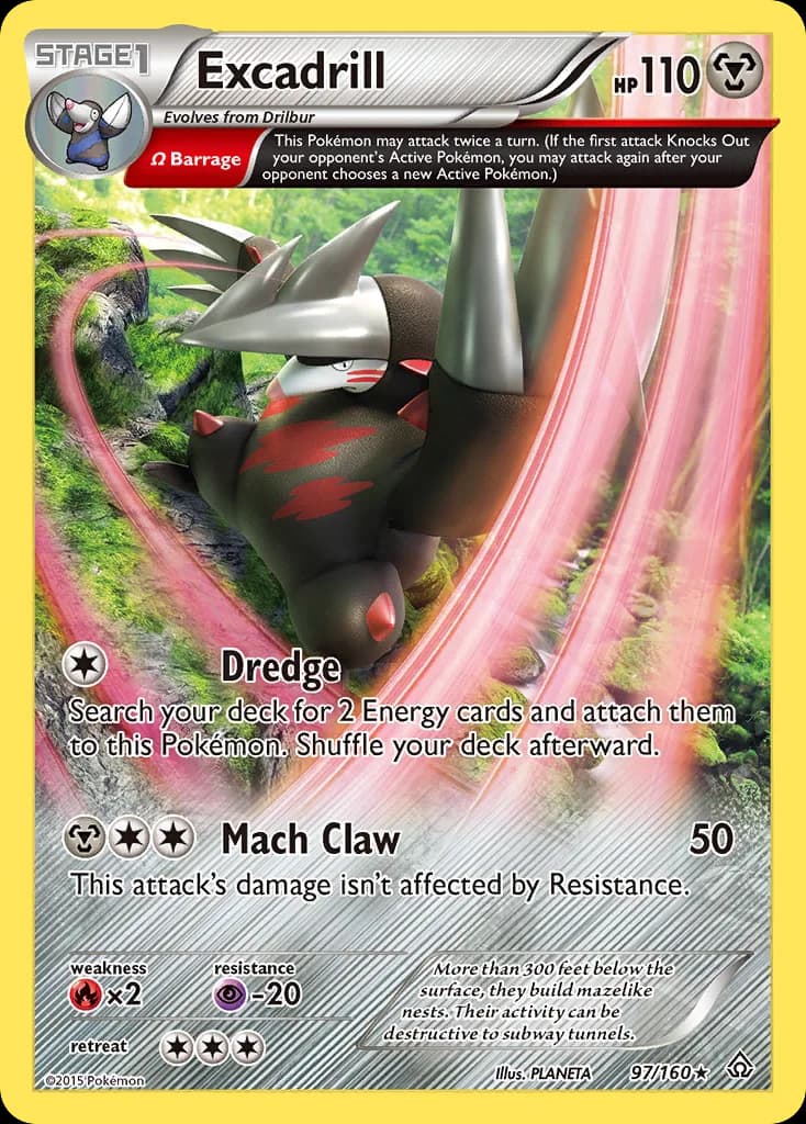 Primal Clash Excadrill card front, 97/160