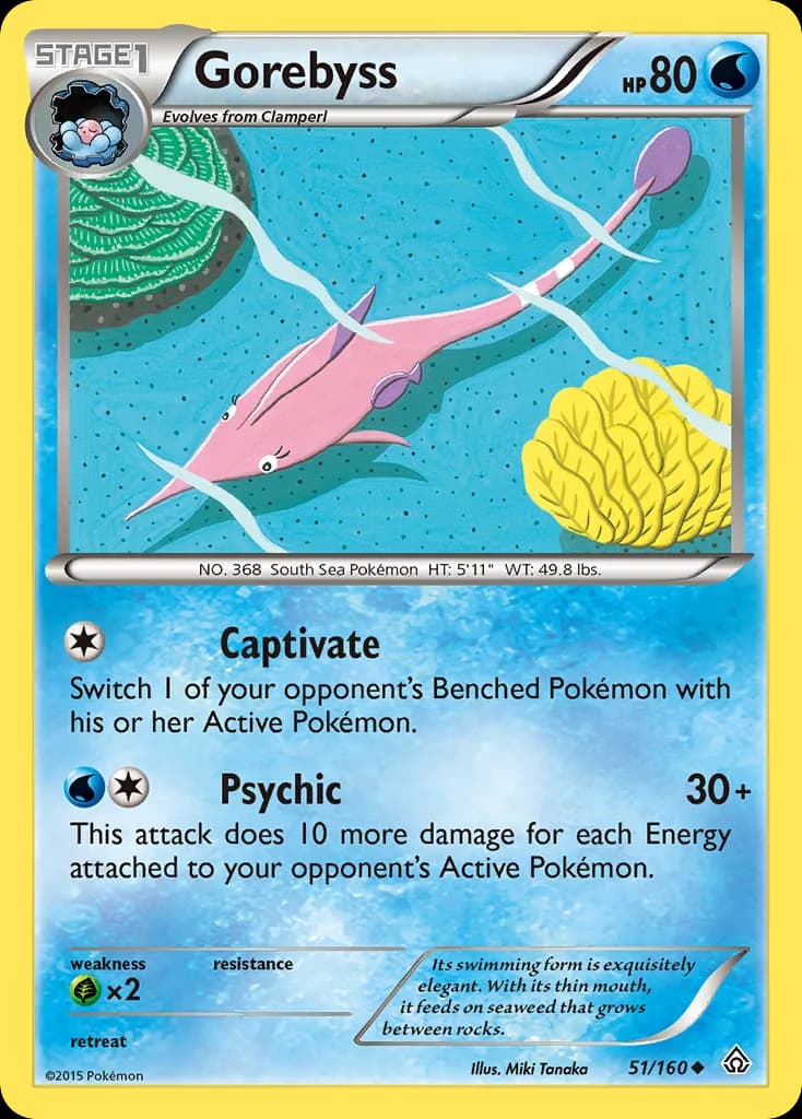 Primal Clash Gorebyss card front, 51/160