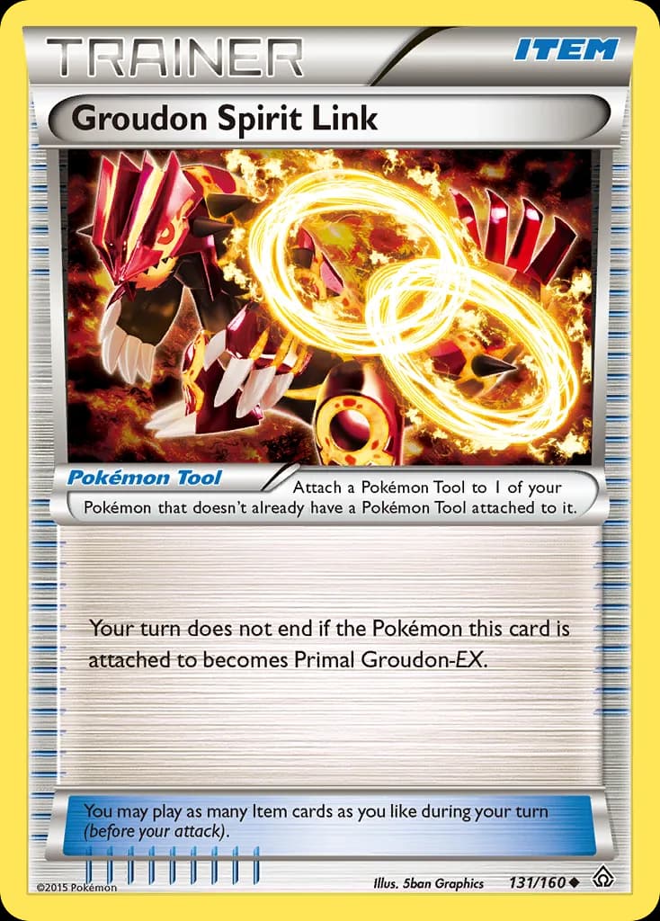 Primal Clash Groudon Spirit Link card front, 131/160
