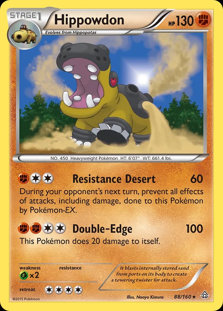 Primal Clash Hippowdon card front, 88/160