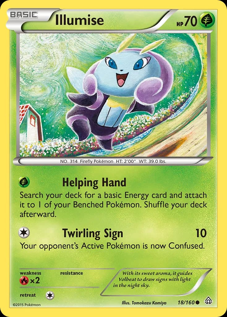 Primal Clash Illumise card front, 18/160