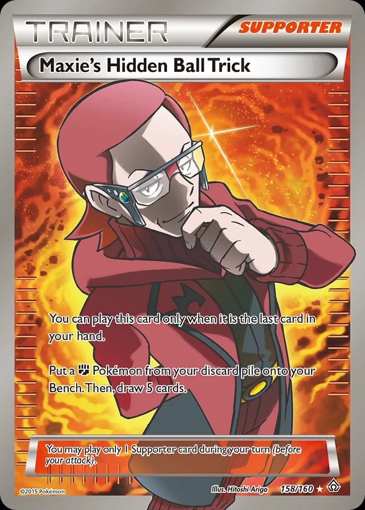 Primal Clash Maxie's Hidden Ball Trick card front, 158/160