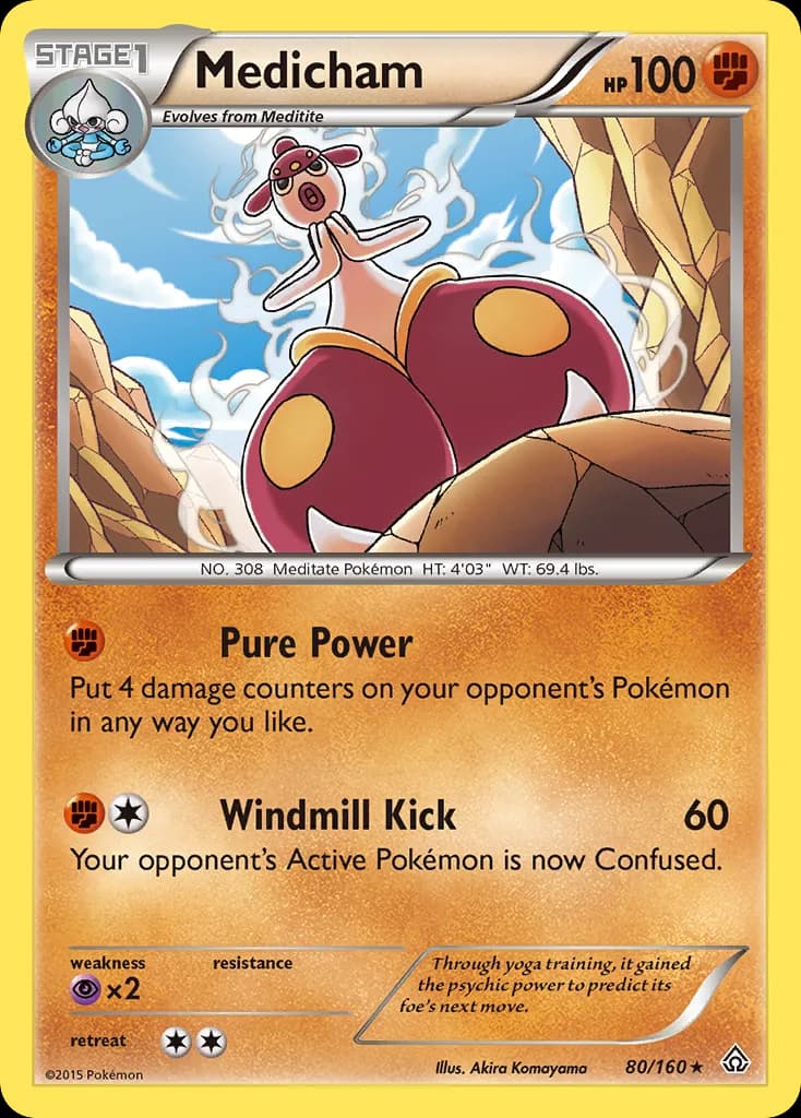 Primal Clash Medicham card front, 80/160