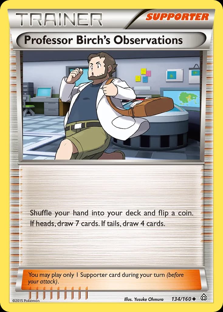 Primal Clash Professor Birch's Observations card front, 134/160