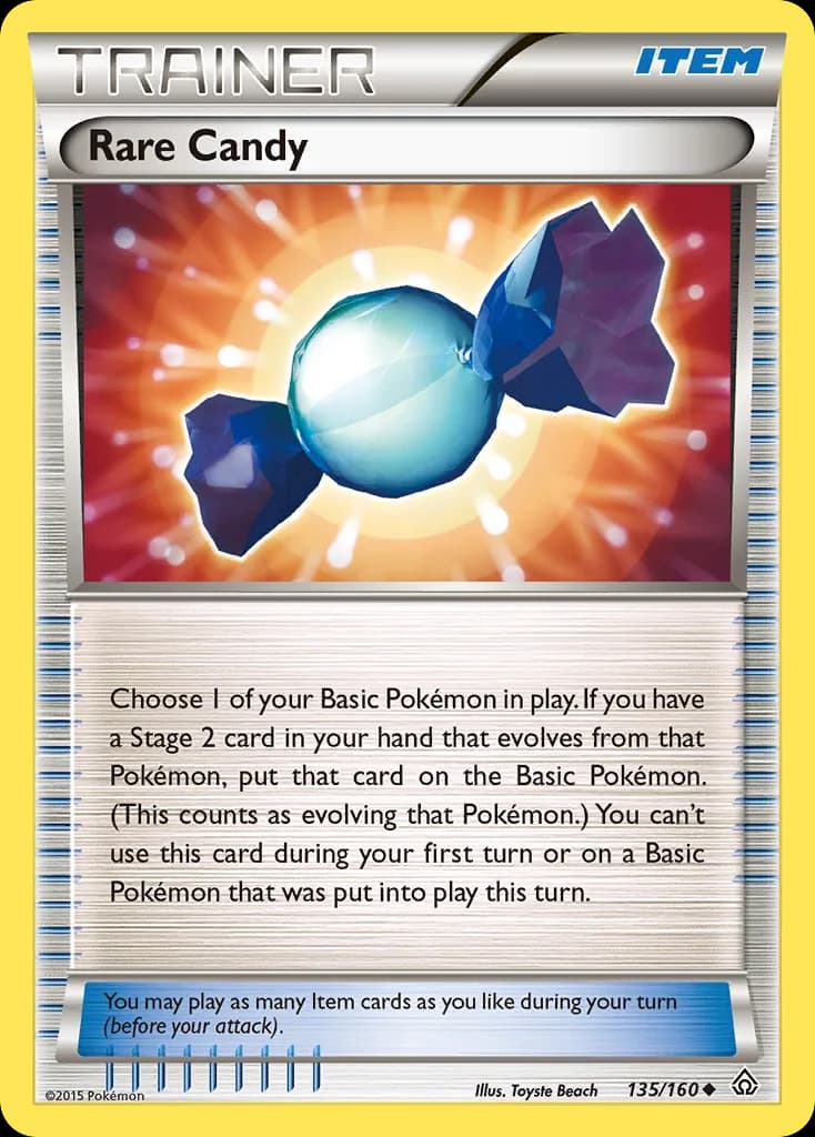 Primal Clash Rare Candy card front, 135/160