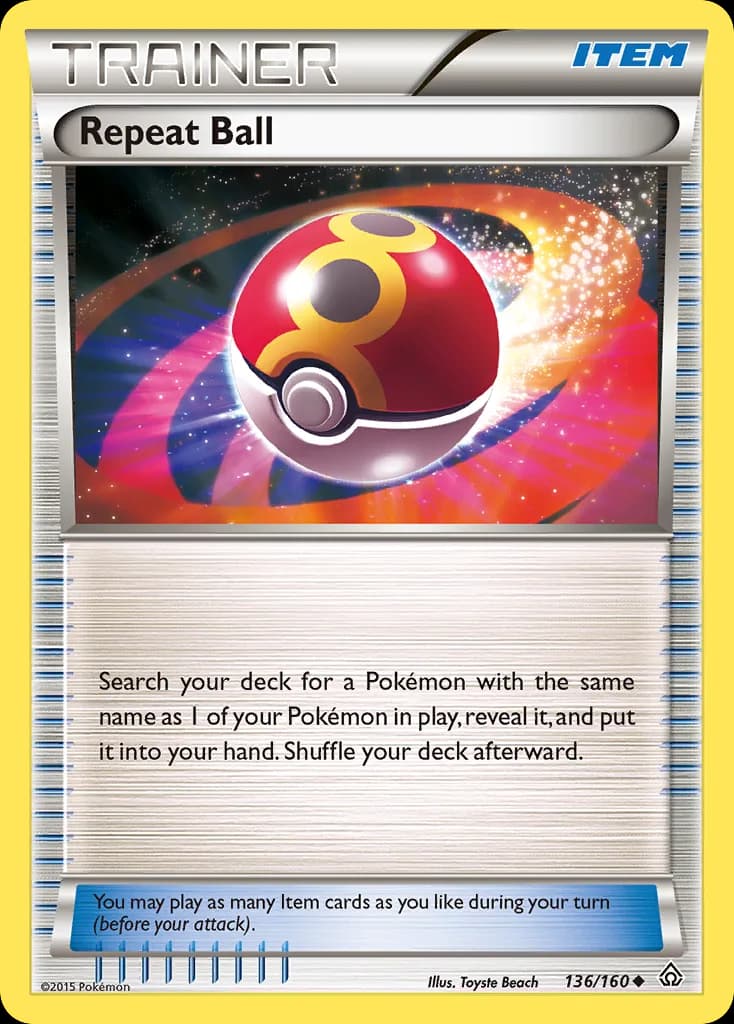 Primal Clash Repeat Ball card front, 136/160