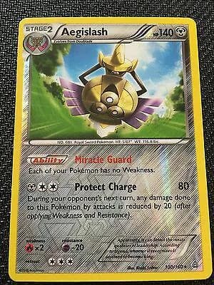 Aegislash reverse holo card front, Primal Clash 100/160