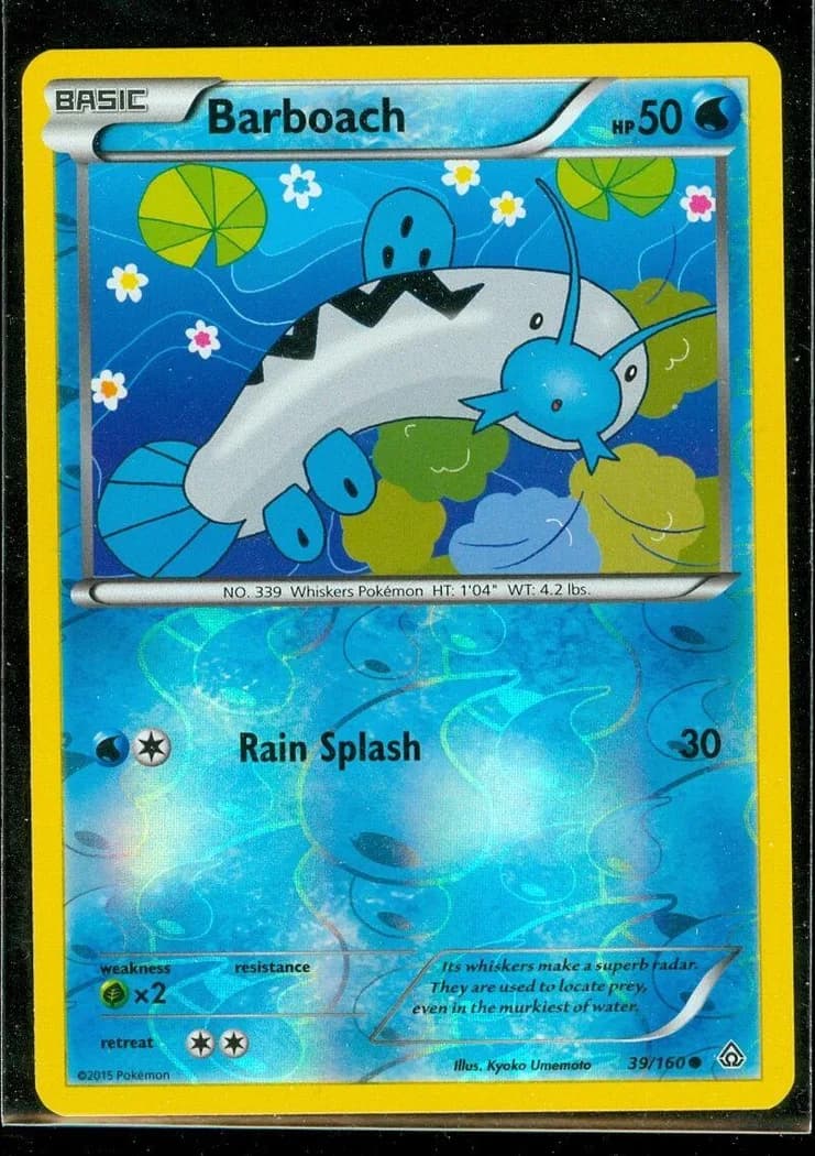Barboach reverse holo card front, Primal Clash 39/160