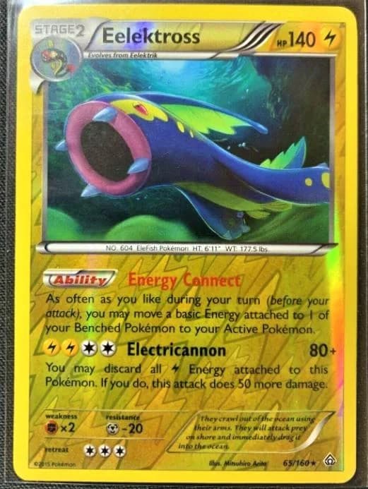 Eelektross reverse holo card front, Primal Clash 65/160