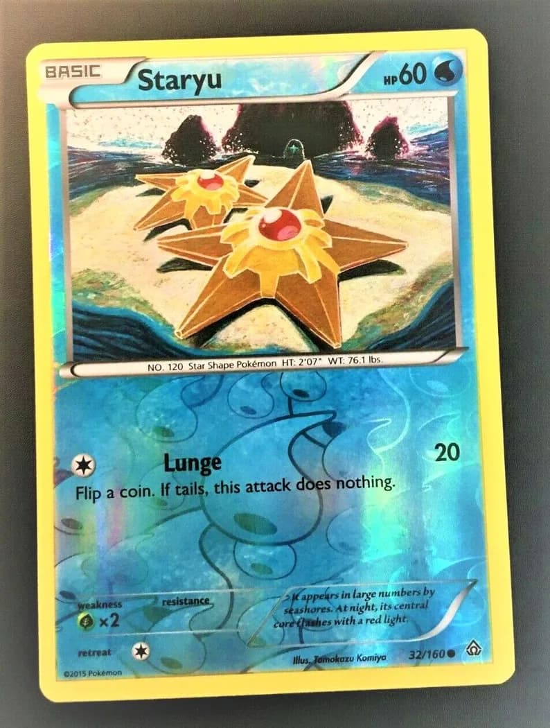 Staryu reverse holo card front, Primal Clash 32/160