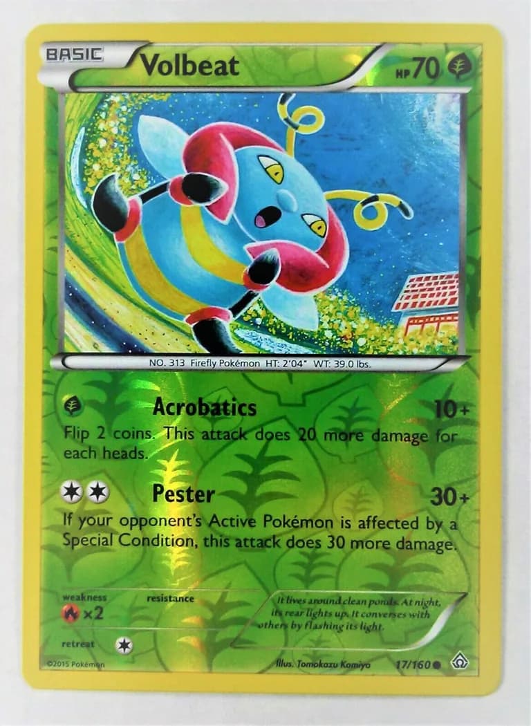 Volbeat reverse holo card front, Primal Clash 17/160