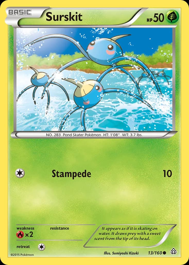 Primal Clash Surskit card front, 13/160
