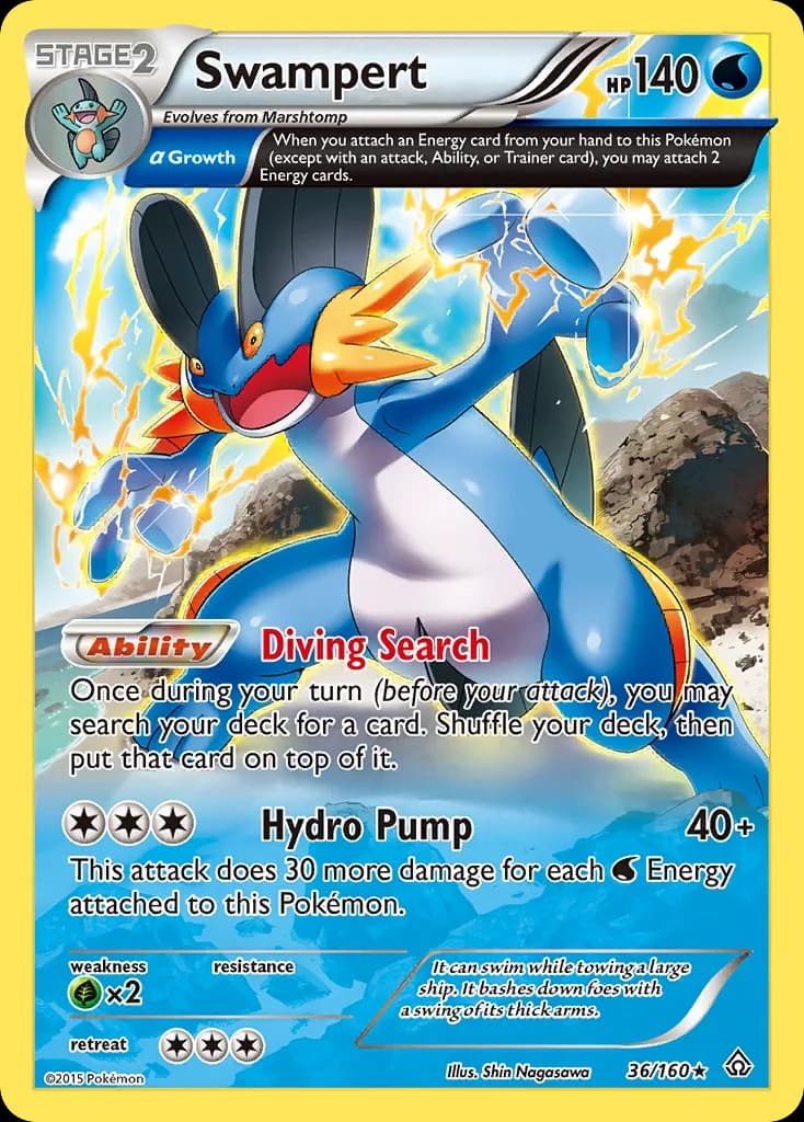 Primal Clash Swampert card front, 36/160