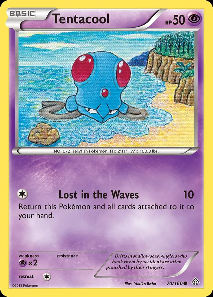 Primal Clash Tentacool card front, 70/160