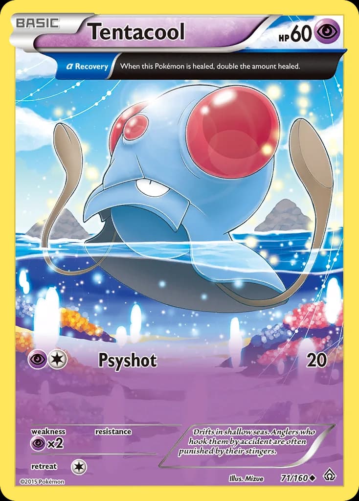 Primal Clash Tentacool card front, 71/160