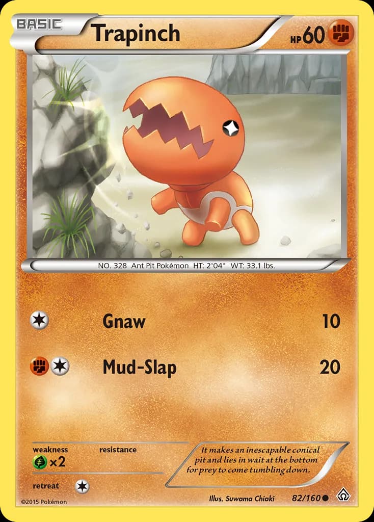 Primal Clash Trapinch card front, 82/160