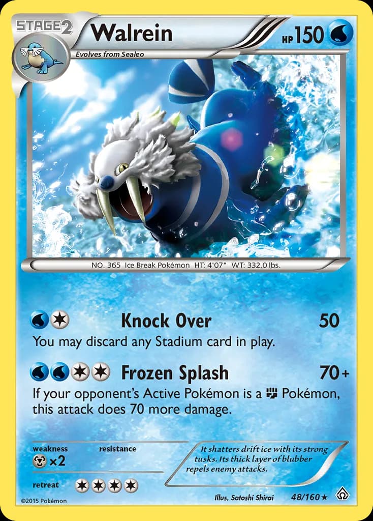 Primal Clash Walrein card front, 48/160