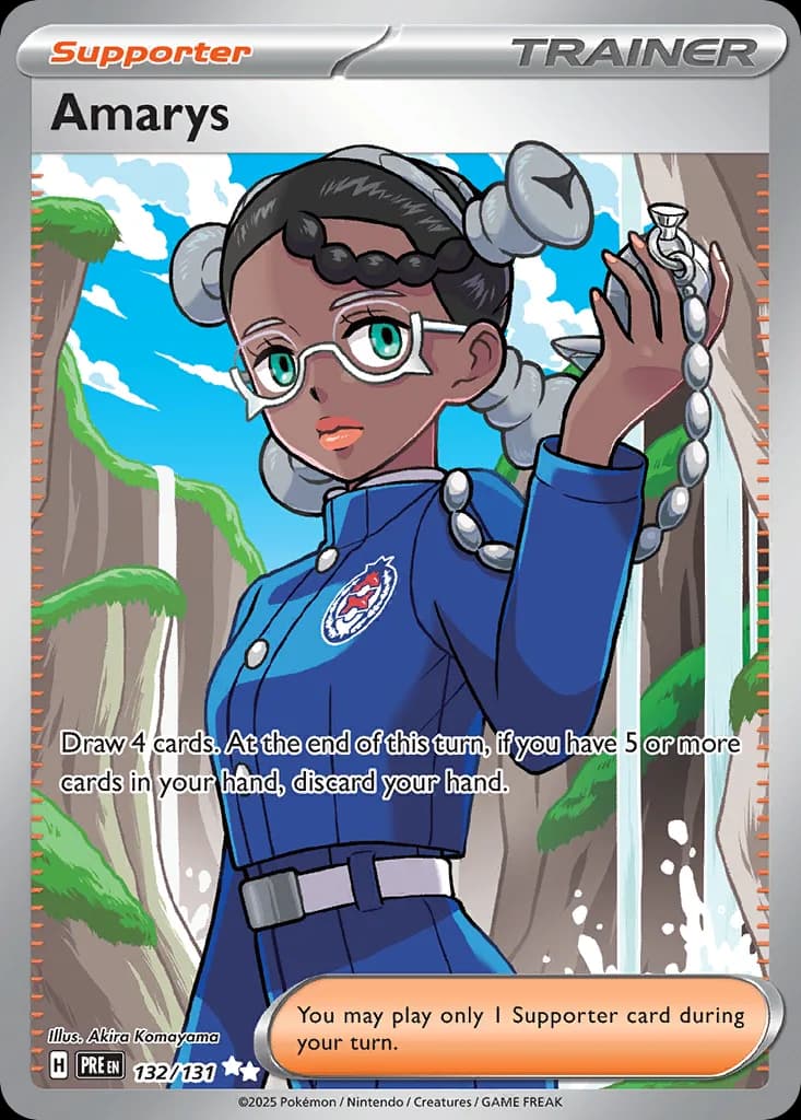 Prismatic Evolutions Amarys card front, 132/131