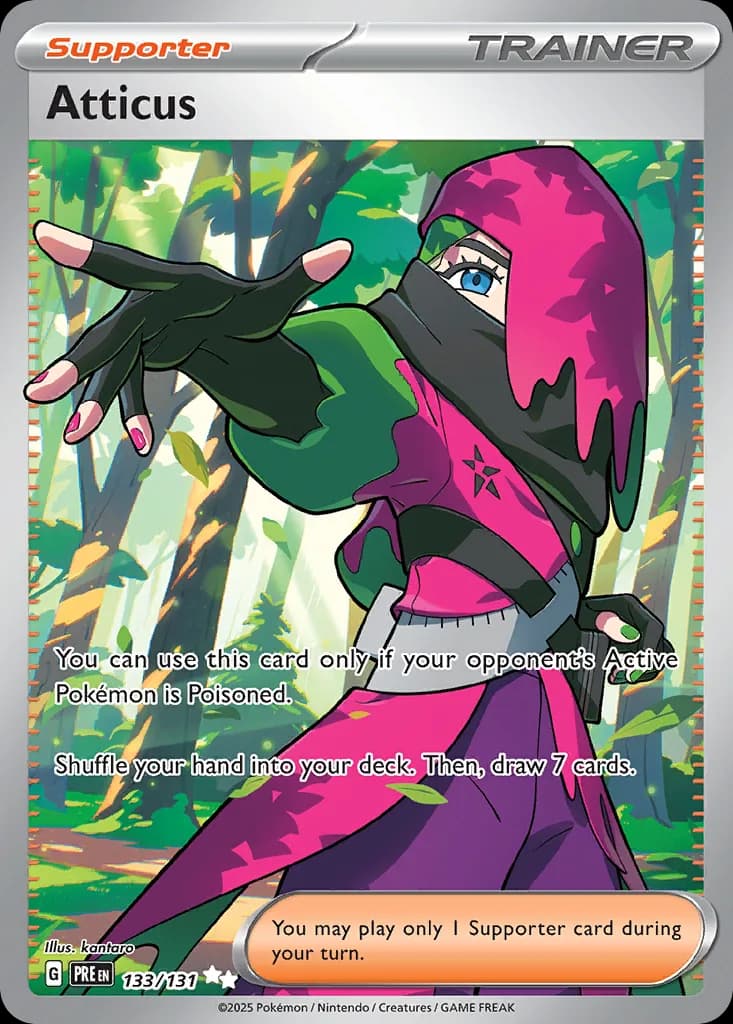 Prismatic Evolutions Atticus card front, 133/131