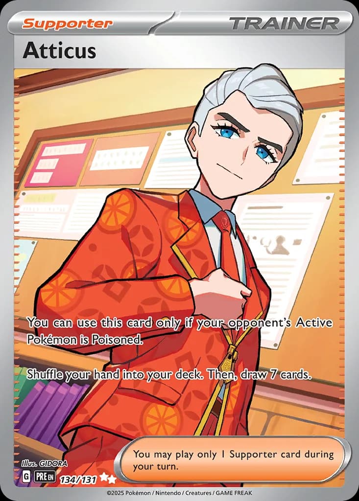 Prismatic Evolutions Atticus card front, 134/131