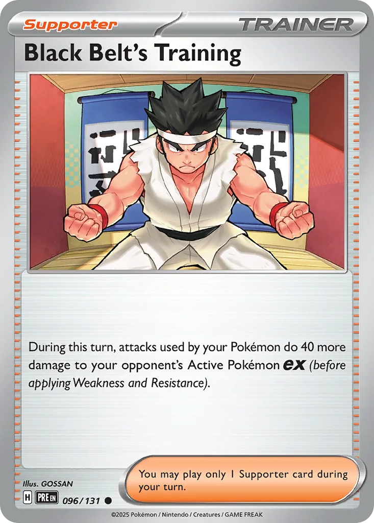 Prismatic Evolutions Black Belt's Training card front, 96/131