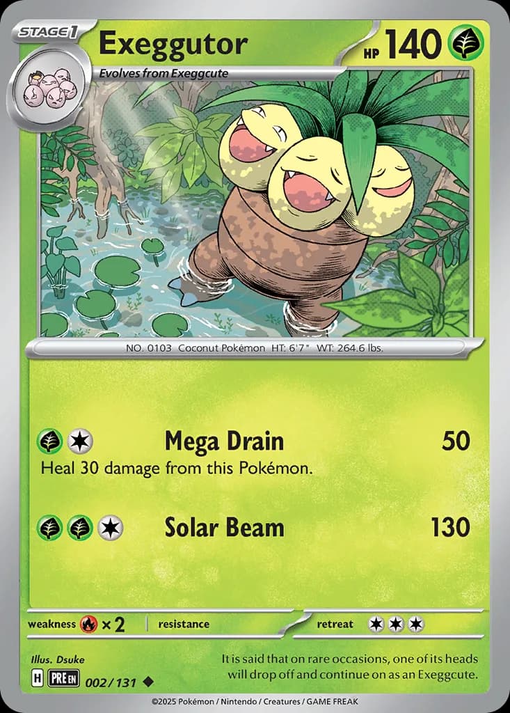 Prismatic Evolutions Exeggutor card front, 2/131