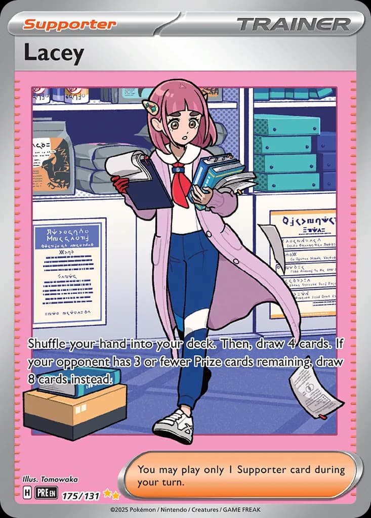 Prismatic Evolutions Lacey card front, 175/131