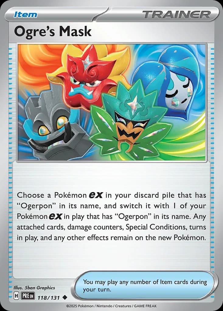 Prismatic Evolutions Ogre's Mask card front, 118/131