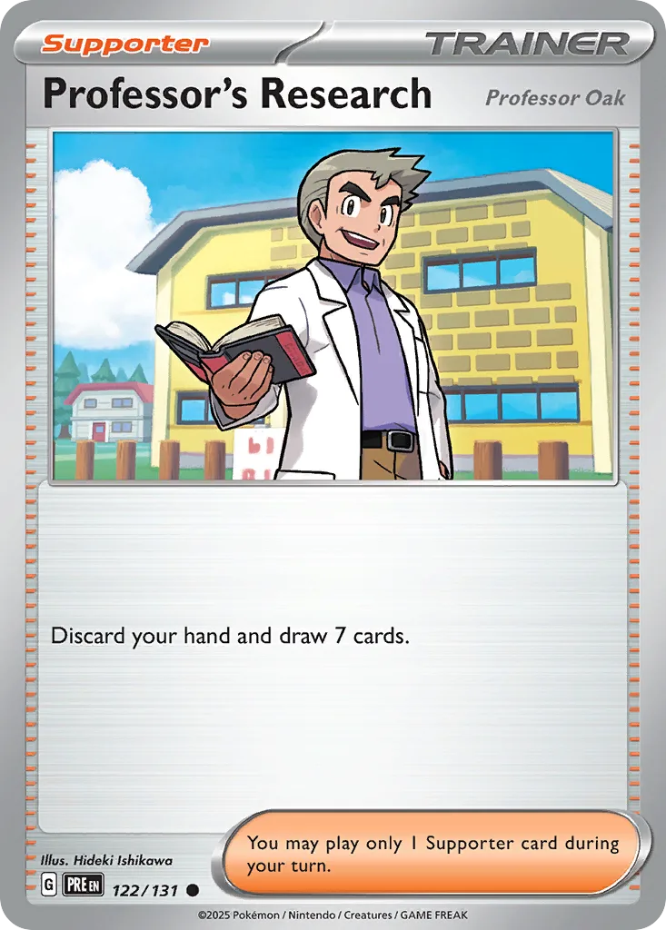 Prismatic Evolutions Professor's Research card front, 122/131