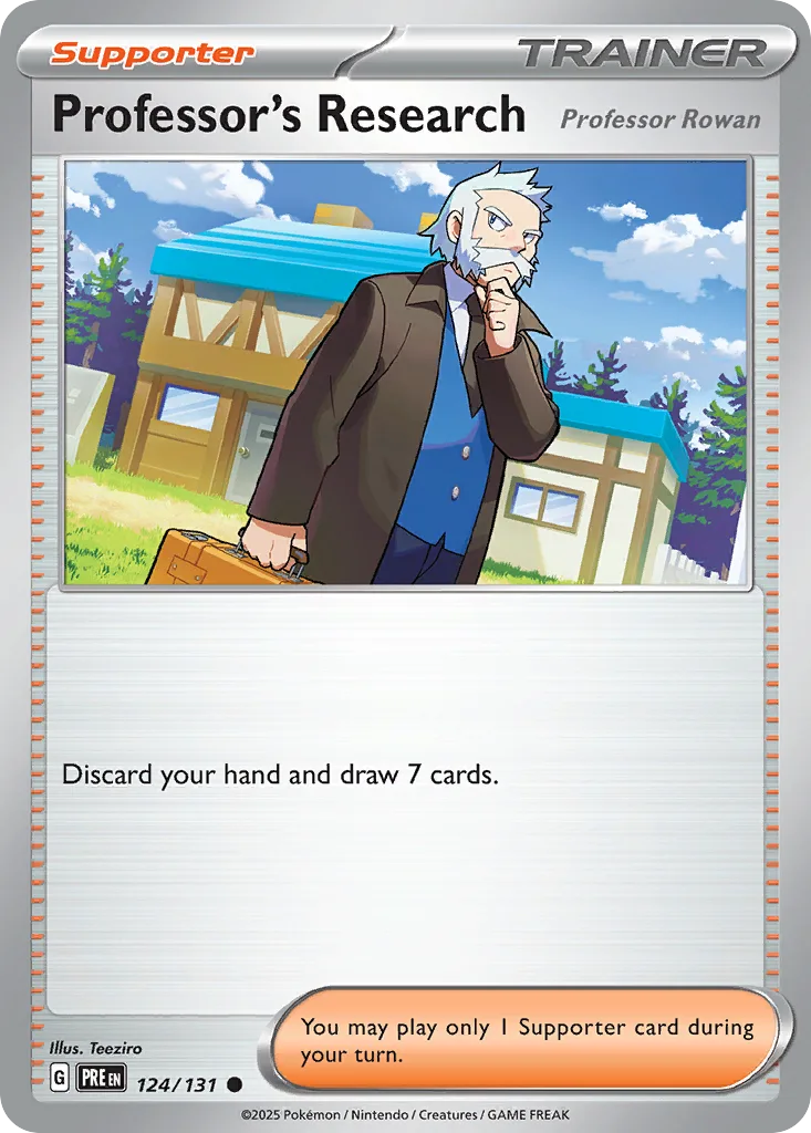 Prismatic Evolutions Professor's Research card front, 124/131